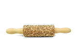 FLOWERS PATTERN engraved embossed MINI rolling pin by Wood's Good folk folklore floral pattern embossing kids rolling pin