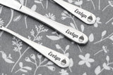Personalised Engraved Childrens Cutlery Set Christening Birthday Kids Gift Idea - CUPCAKE Design & ANY TEXT engraving