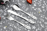 Personalised Engraved Childrens Cutlery Set Christening Birthday Kids Gift Idea - PADDINGTON BEAR Design & ANY TEXT engraving