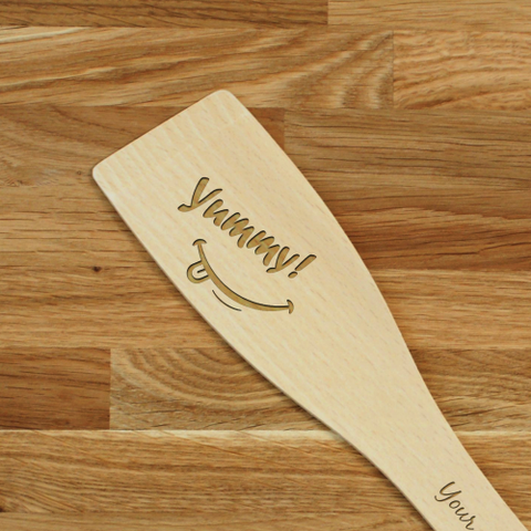 Engraved Personalized wooden SPATULA Yummy! #3