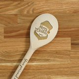 Engraved Personalized wooden SPOON Merry Christmas