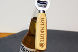 Personalised Engraved Bottle Opener ANY TEXT BEST DAD EVER Xmas Birthday Anniversary Fathers Day Usher Groomsmen Best Man Gift