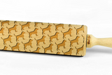 BEAGLE - Engraved rolling pin, embossing rolling pin with dog breed pattern by Wood's Good Made in UK