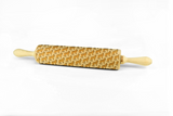 BORDER COLLIE - Engraved rolling pin, embossing rolling pin with dog breed pattern by Wood's Good Made in UK