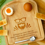 Personalised Engraved EGG & TOAST Breakfast Board - Dippy Egg and Soldiers - Father's Day Gift