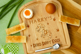 Personalised Breakfast Dippy Egg Toast Board - Dinosaurs - Dino Dippy Eggs - Birthday Gift for Kids