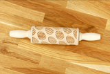 Engraved Embossing Embossed EASTER EGGS MINI KIDS SIZED rolling pin wooden laser cut pattern unique design by Wood's Good