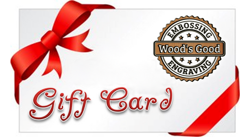 GIFT CARD Wood's Good Personalised Embossing Engraving Gifts for ANY occasions! Embossing rolling pins, cheese board set, chopping board, wallets and many more! Check it out!