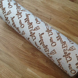 Personalised Embossing Engraved Rolling Pin - CUSTOM BESPOKE ARTWORK, Personalized Embossing Engraved Rolling Pin Bespoke Custom Logo Artwork engraved by Wood's Good