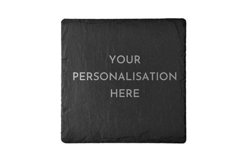 Personalised Engraved Stone Slate Coaster ANY MESSAGE ANY LOGO
