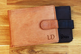 Personalised engraved TAN, DARK BROWN leather Wallet, Personalised wallet, personalised wallet for men, personalised mens wallet, leather wallet, mens leather wallet