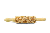 SAFARI ANIMALS mini kids embossing rolling pin for cookies, laser engraved, solid wood, Christmas gift, Mother’s Day present, safari, welcome to the jungle MADE IN UK