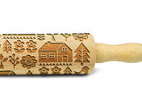 SCANDINAVIAN COTTAGE FOLK – Embossing wooden rolling pin