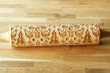 SCANDINAVIAN FOLK engraved embossing rolling pin BIG folklor pattern folk pattern christmas gift kitchen utensil cookie cutter