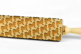 ALASKAN MALAMUTE - Engraved rolling pin, embossing rolling pin with dog breed pattern by Wood's Good Made in UK