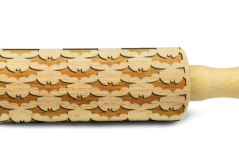 HALLOWEEN BATS engraved embossed MINI rolling pin by Wood's Good kids rolling pin with halloween bats halloween gift party pumpkins