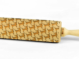 CHIHUAHUA - Engraved rolling pin, embossing rolling pin with dog breed pattern by Wood's Good Made in UK