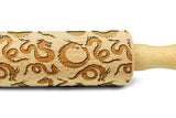 CHINESE DRAGONS MINI kids embossing rolling pin for cookies, laser engraved, solid wood, Christmas gift, Mother’s Day present, chinese culture, MADE IN UK