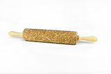 FLOWERS PATTERN engraved embossed BIG rolling pin by Wood's Good folk folklore floral pattern embossing rolling pin