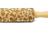 LITTLE MERMAIDS MINI kids embossing rolling pin for cookies, laser engraved, solid wood, Christmas gift, Mother’s Day present, ocean pattern, MADE IN UK