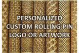 Personalised Embossing Engraved Rolling Pin - CUSTOM BESPOKE ARTWORK, Personalized Embossing Engraved Rolling Pin Bespoke Custom Logo Artwork engraved by Wood's Good