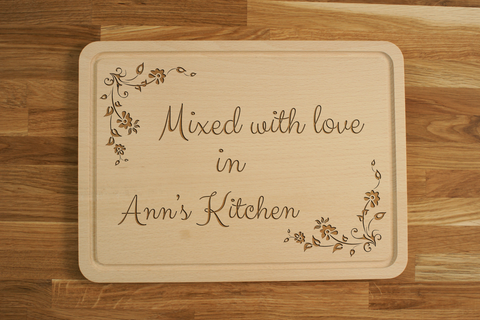 Personalized Engraved Chopping Cutting Board Kitchen Gift for Birthday Wedding
