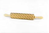 SHEEPS engraved embossed BIG rolling pin sheep pattern engraved rolling pin by Wood's Good